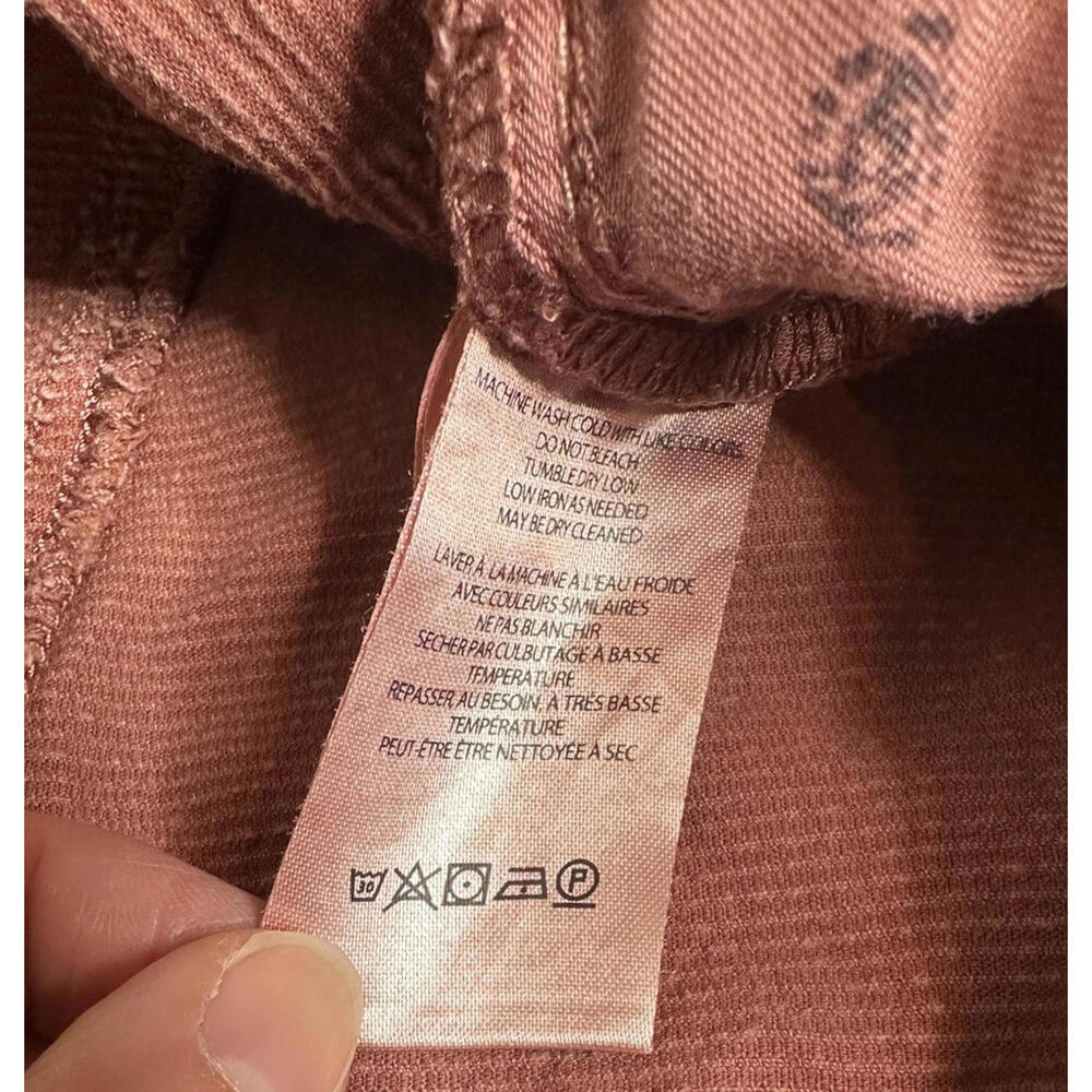 Anthropologie Pilcro Slim Boyfriend Crop 20W Plus Corduroy Jeans Wine Stretch - Picture 8 of 9